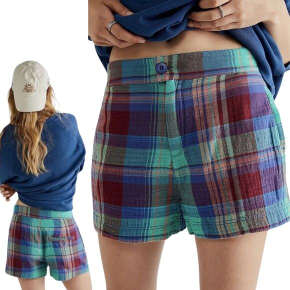 Plaid Women's Shorts - Picture 1 of 10